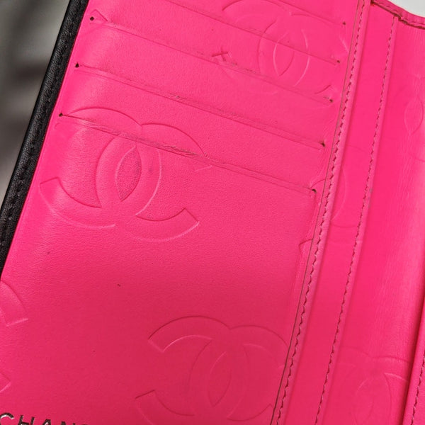 CAMBON Quilted Calfskin Black Wallet