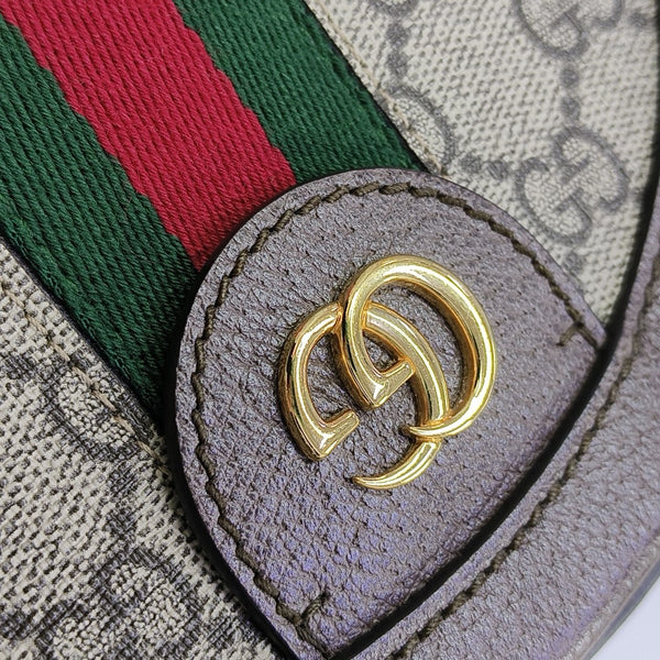 Ophidia Mini Monogram Coated Canvas Beige