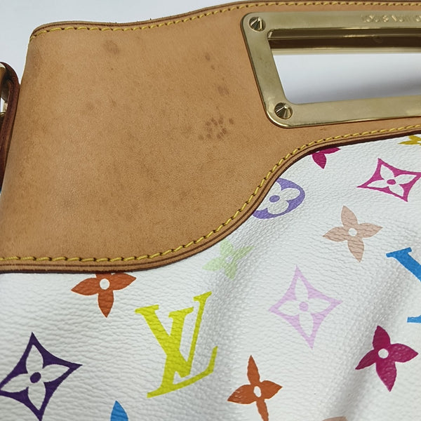 JUDY MM Monogram Coated Canvas White