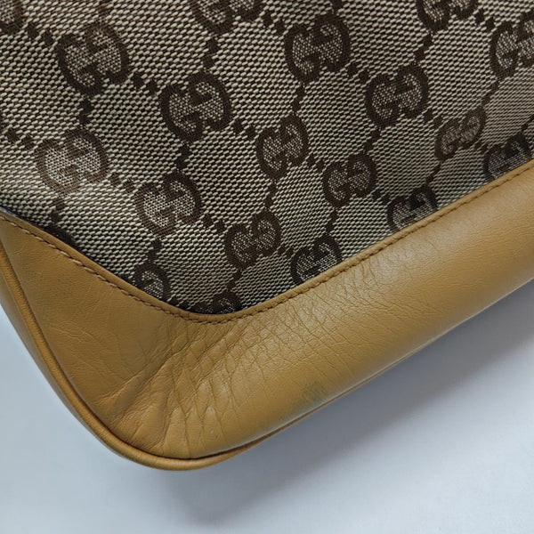 Monogram Canvas Shoulder Bag Brown