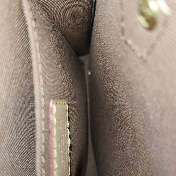 SAC PLAT Mini Monogram Coated Canvas Brown