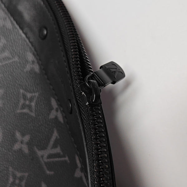 Monogram Coated Canvas Clutch Black