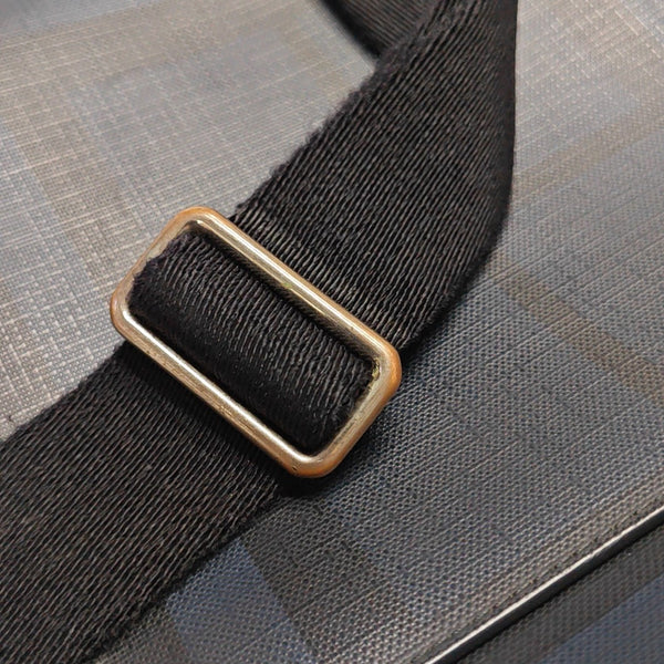 Coated Canvas Shoulder Bag Black