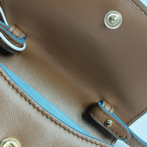 Calfskin Top Handle Bag Brown