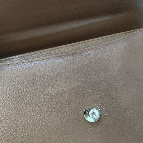 Calfskin Shoulder Bag Brown