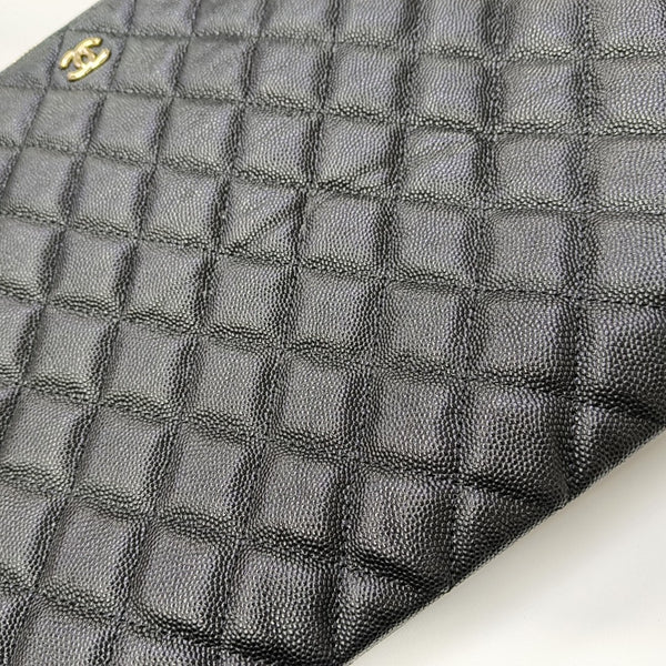 Quilted Grained Calfskin Black