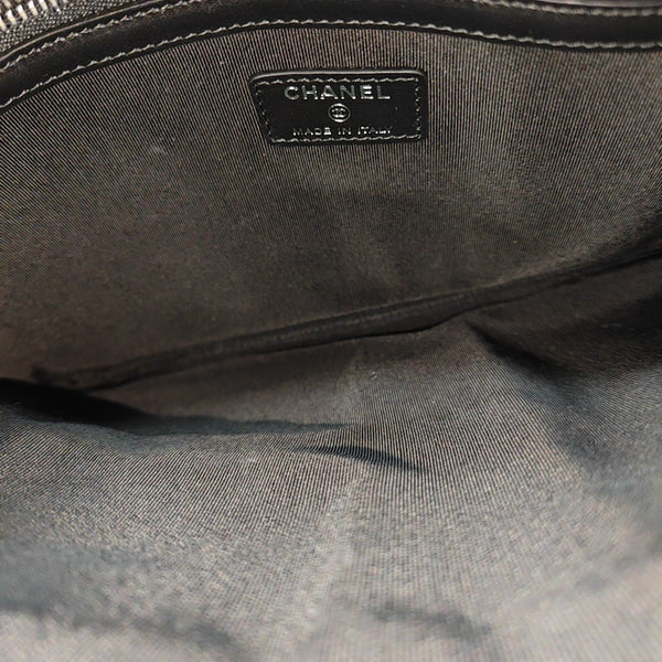 Quilted Grained Calfskin Clutch Black