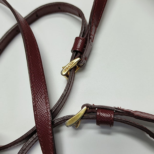 Saffiano Calfskin Shoulder Bag Red