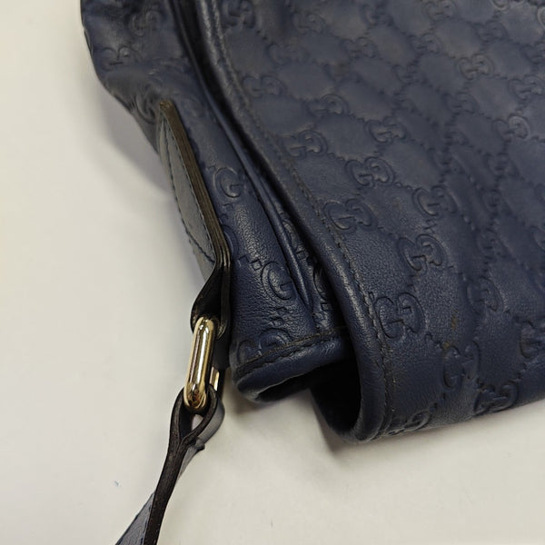 Monogram Calfskin Shoulder Bag Blue