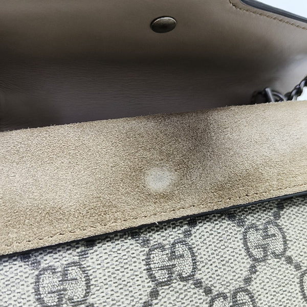 Dionysus Super Mini Monogram Coated Canvas Beige
