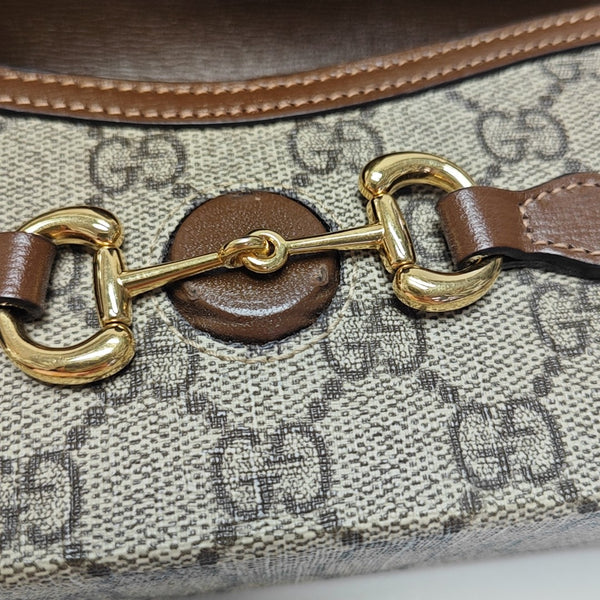 Horsebit 1955 Mini Monogram Coated Canvas Beige