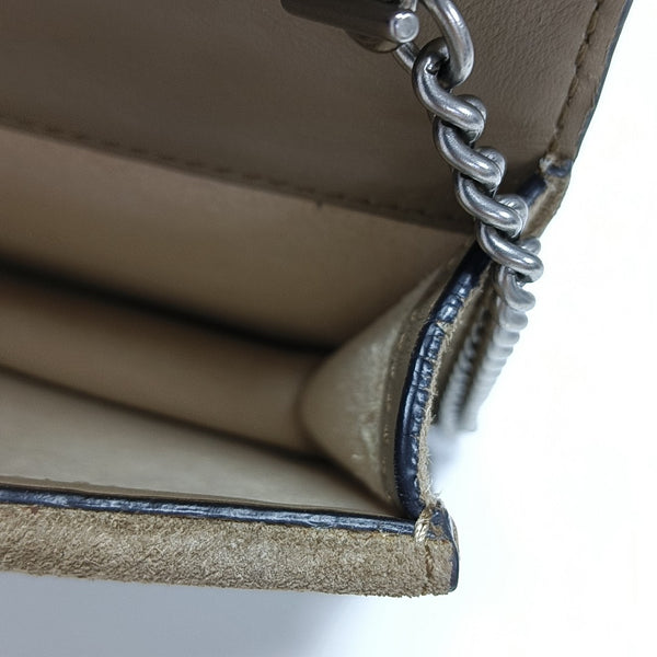 Dionysus Super Mini Monogram Coated Canvas Beige