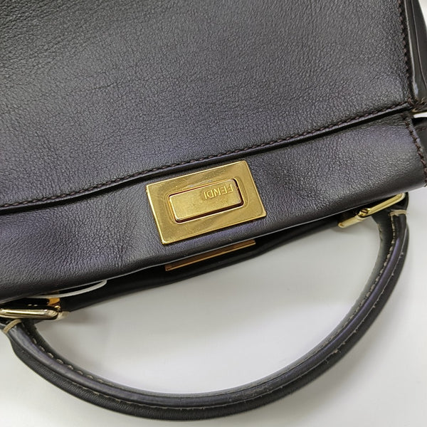 Peekaboo Mini Lambskin Black