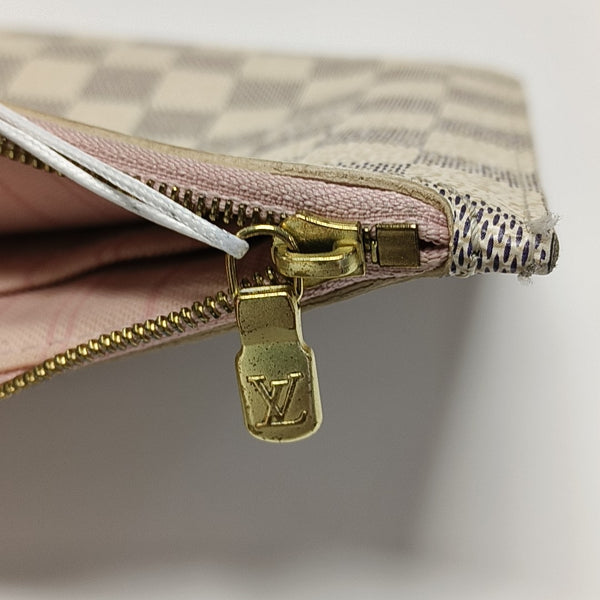 Damier Azur Coated Canvas Clutch White