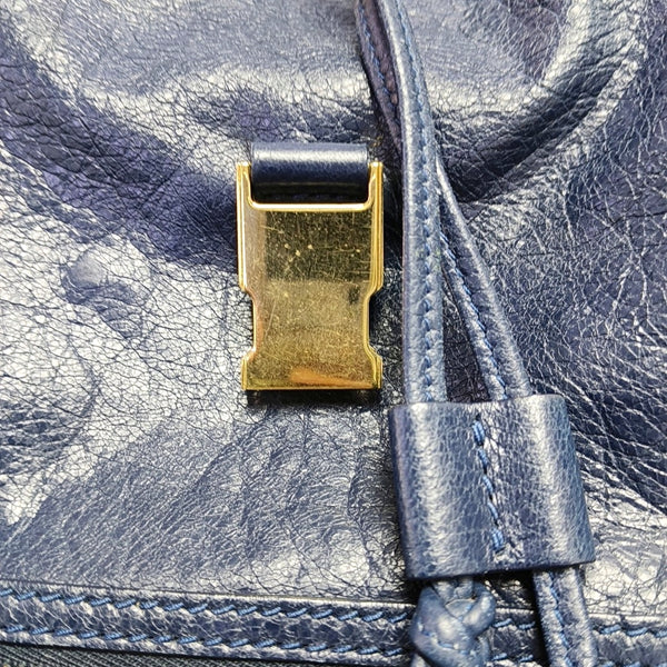 Authenticated pre-owned Classic Metallic Edge City Calfskin Blue - Backpack at Looply