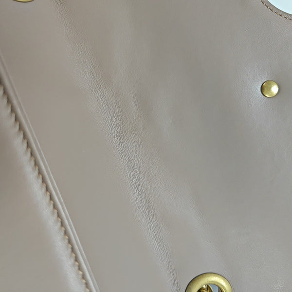 GG Marmont Medium Quilted Calfskin Gray