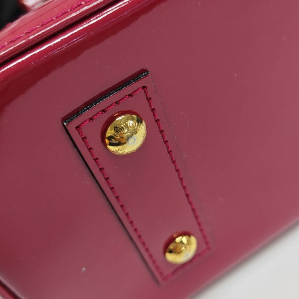 ALMA BB Monogram Patent Leather Red