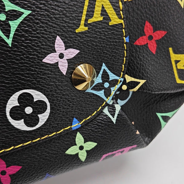 ANNIE MM Monogram Coated Canvas Black