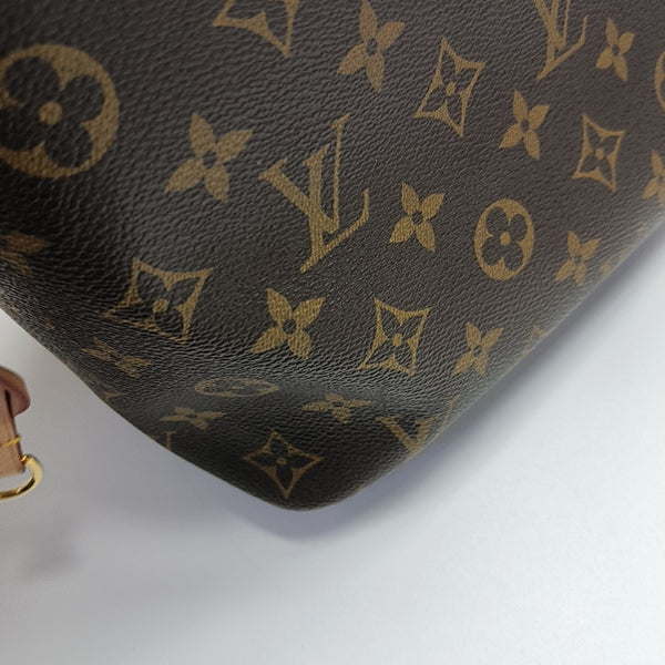NEVERFULL MM Monogram Coated Canvas Brown