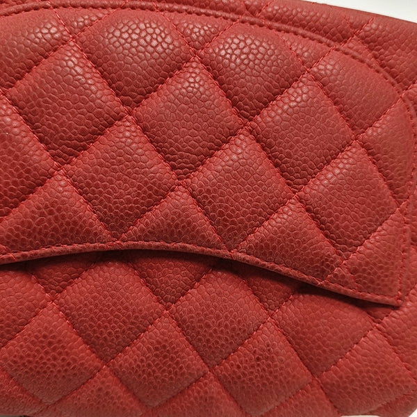 CLASSIC FLAP Mini Quilted Grained Calfskin Red