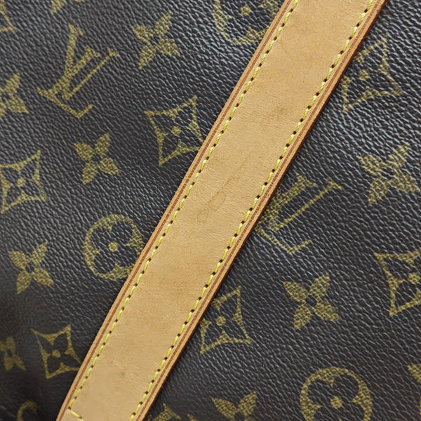 KEEPALL 45 Monogram Coated Canvas Brown