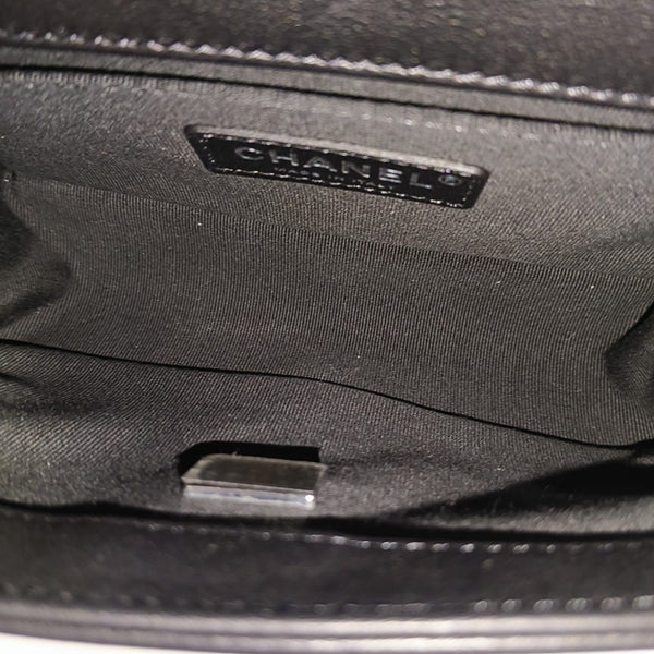 BOY CHANEL Small Quilted Calfskin Black