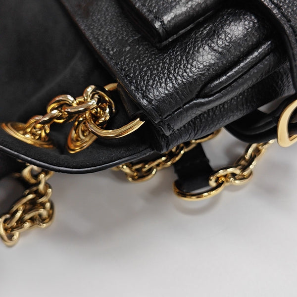 Anytime Flap Monogram Calfskin Black