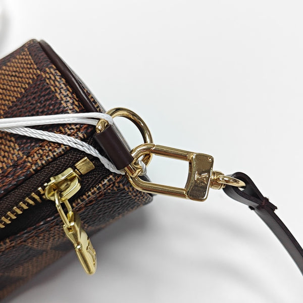 PAPILLON Mini Damier Ebene Coated Canvas Brown