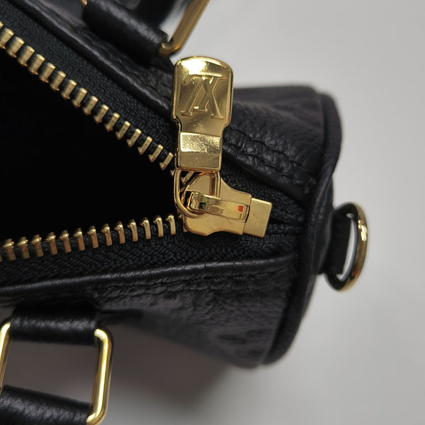 SPEEDY Nano Monogram Calfskin Black