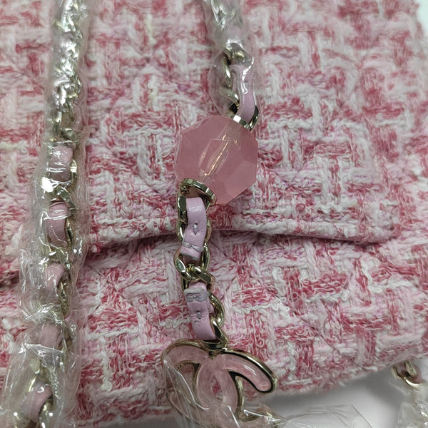 CLASSIC FLAP Mini Quilted Wool Pink