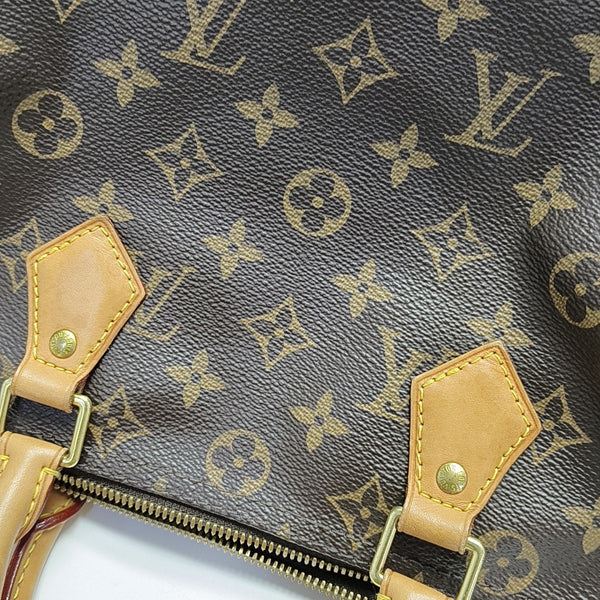 SPEEDY 30 Monogram Coated Canvas Brown