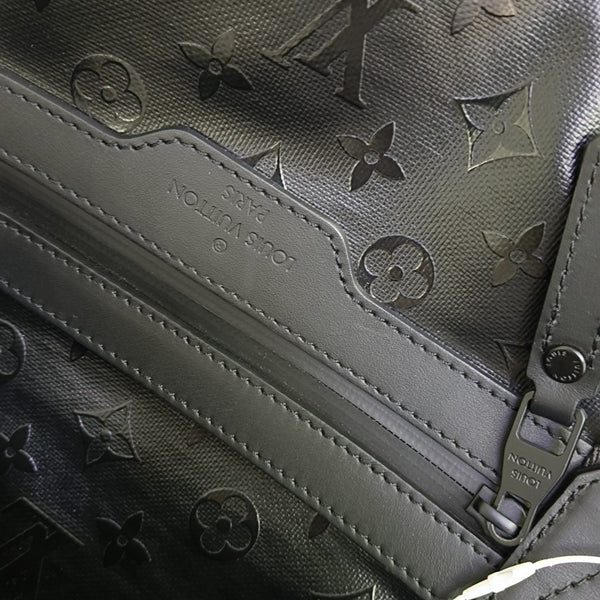 KEEPALL 55 Monogram Coated Canvas Black