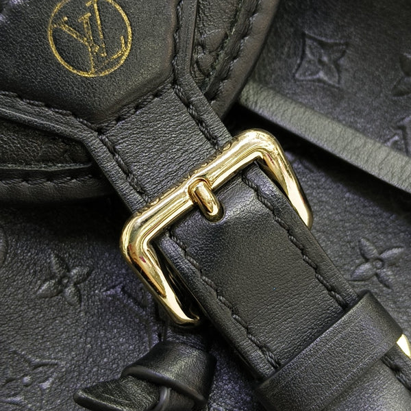 Monogram Calfskin Shoulder Bag Black