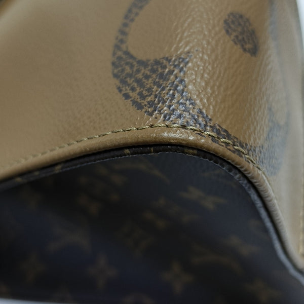 Authenticated pre-owned ONTHEGO MM Monogram Coated Canvas Brown - Tote Bag at Looply