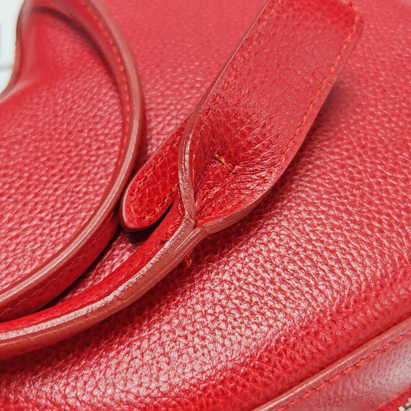 Leather Shoulder Bag Red