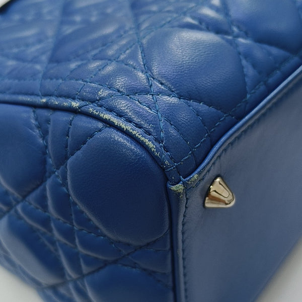 Lady Dior Medium Cannage Lambskin Blue