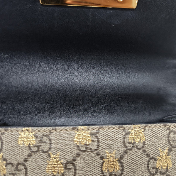 Padlock Small Monogram Coated Canvas Beige