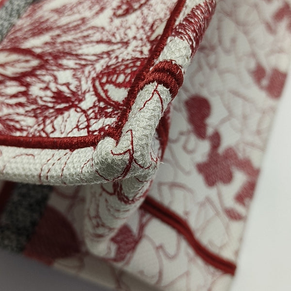 Book Tote Medium Fabric Red