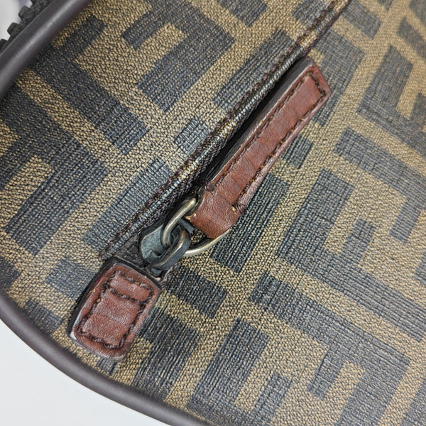 Coated Canvas Luggage Brown