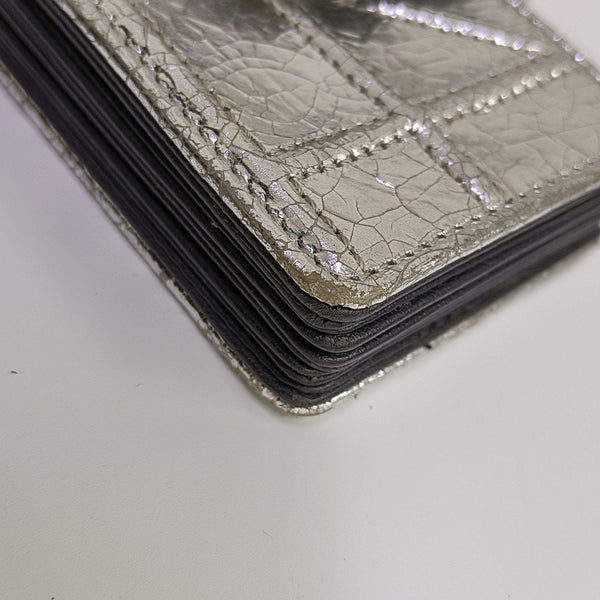 Diorama Cannage Calfskin Silver Wallet