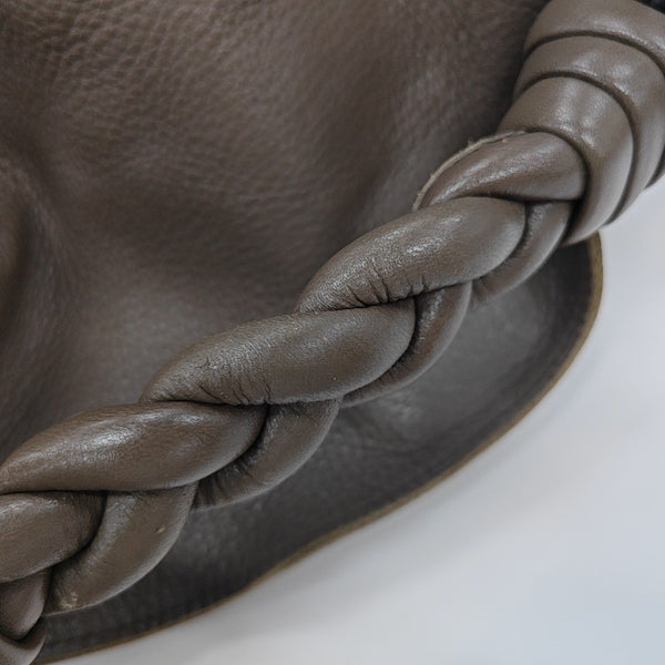 Calfskin Top Handle Bag Brown