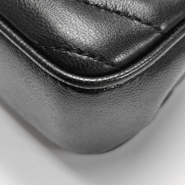 LOULOU Chevron Lambskin Black