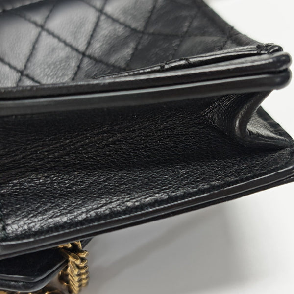 GABY Quilted Lambskin Black