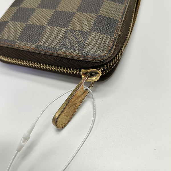 ZIPPY Damier Ebene Coated Canvas Brown Wallet
