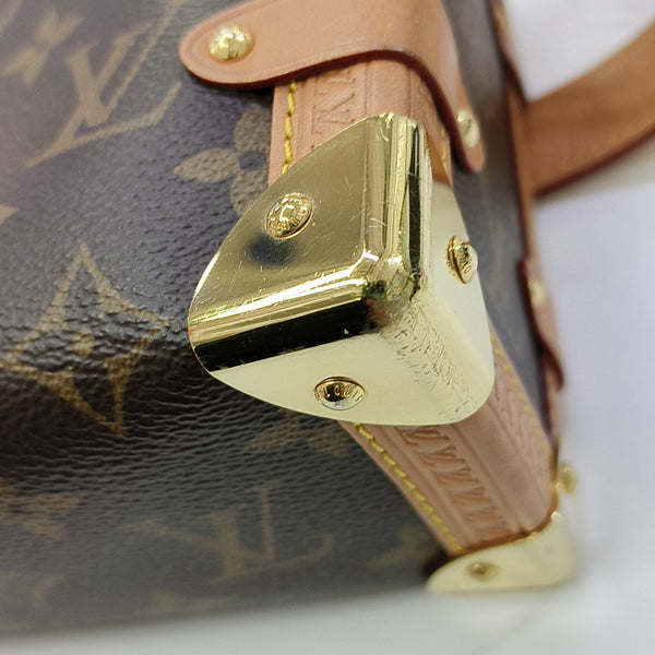 SIDE TRUNK MM Monogram Coated Canvas Brown
