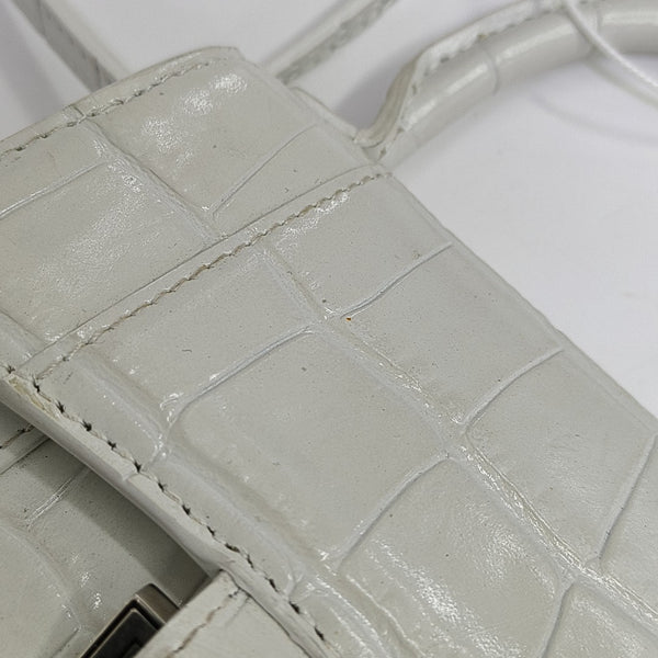 Hourglass Mini Calfskin White