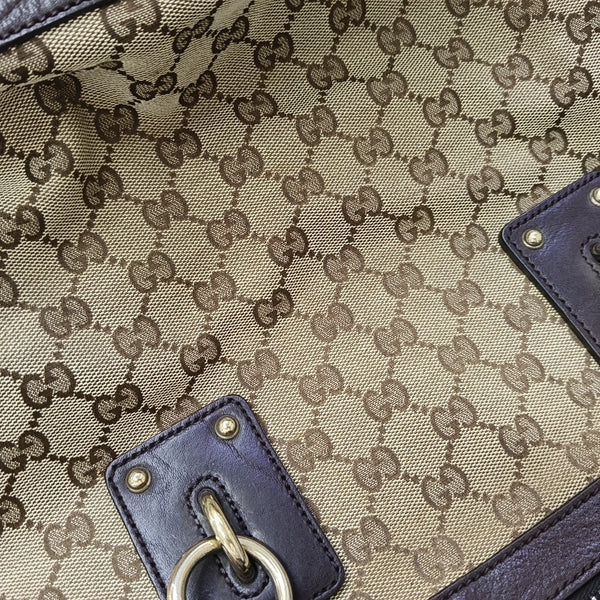 Monogram Canvas Tote Bag Brown