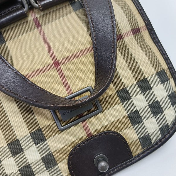 Coated Canvas Backpack Beige