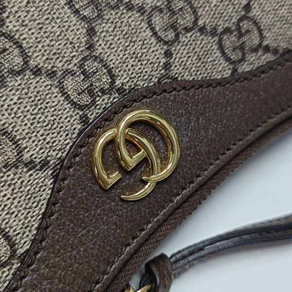 Ophidia Small Monogram Coated Canvas Brown