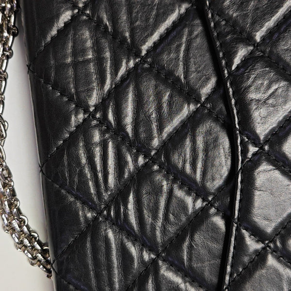 2.55 Maxi Quilted Calfskin Black